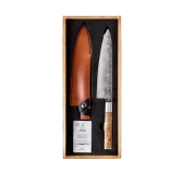 Nóż szefa Forged z skórzaną pochewką VG10 Nóż szefa Forged z skórzaną pochewką VG10