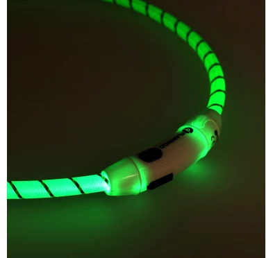 Obroża led dla psa Flamingo Leora zielona