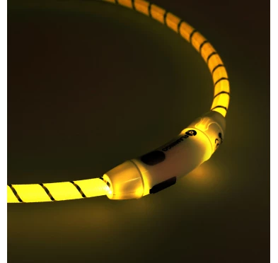 Obroża led dla psa Flamingo Leora żółta