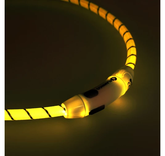 Obroża led dla psa Flamingo Leora żółta