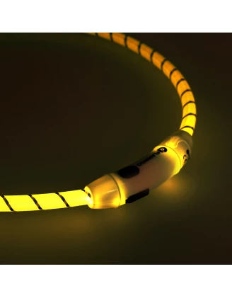 Obroża led dla psa Flamingo Leora żółta