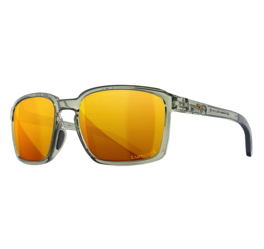 Okulary polaryzacyjne Wiley X Alfa AC6ALF04 Captivate bronze mirror, zielone oprawki
