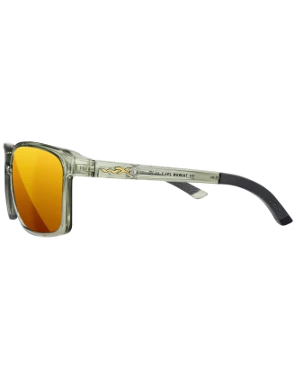 Okulary polaryzacyjne Wiley X Alfa AC6ALF04 Captivate bronze mirror, zielone oprawki
