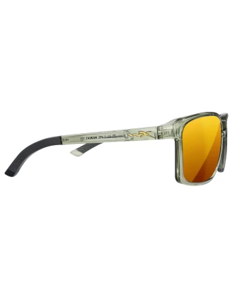 Okulary polaryzacyjne Wiley X Alfa AC6ALF04 Captivate bronze mirror, zielone oprawki