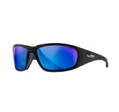 Okulary polaryzacyjne Wiley X Boss Captivate CCBOS09 blue mirror, czarne oprawki