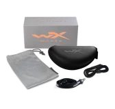 Okulary polaryzacyjne Wiley X Boss Captivate CCBOS09 blue mirror, czarne oprawki