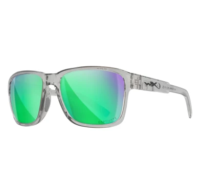 Okulary polaryzacyjne Wiley X Trek AC6TRK07 Captivate green mirror, szare oprawki