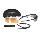 Okulary Wiley X Vapor 2.5 3552 grey / clear / light rust, czarne oprawki Okulary Wiley X Vapor 2.5 3552 grey / clear / light rust, czarne oprawki