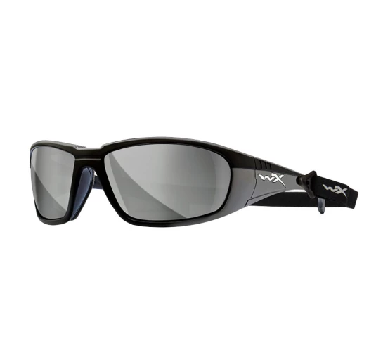 Okulary taktyczne Wiley X Boss CCBOS06 grey silver flash, czarne oprawki