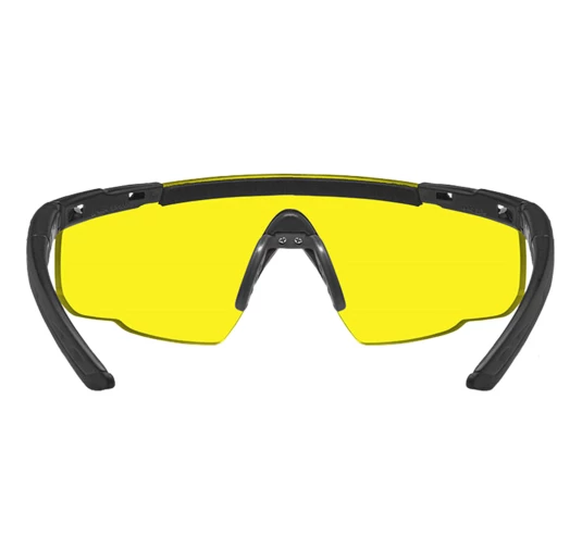 Okulary Wiley X Saber Advanced 300 pale yellow, czarne oprawki