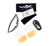 Okulary taktyczne Wiley X Valor 2.5 CHVAL06G grey / clear / light rust, zielone oprawki
