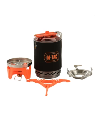 Palnik gazowy M-Tac z kociołkiem - kompaktowe i praktyczne rozwiązanie