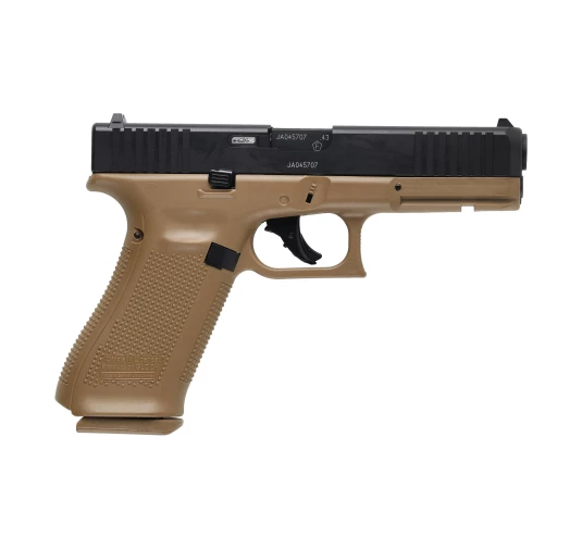 Pistolet na kule gumowe Glock Gen 5 T4E .43 CO2 coyote, zestaw