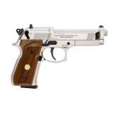 Pistolet wiatrówka Beretta M92 FS nickel/wood 4,5 mm Diabolo CO2