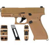 Pistolet wiatrówka Glock 19X blowback 4,5 mm coyote BB CO2