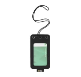 Pokrowiec na identyfikator M-Tac z przezroczystym panelem czarny