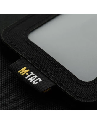 Pokrowiec na identyfikator M-Tac z przezroczystym panelem czarny