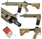 Replika karabinek ASG H&K Heckler&Koch HK416 A5 Sportsline 6 mm full-auto piaskowy