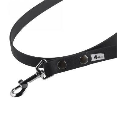 Smycz BioThane 4wild wodoodporna 150 cm czarna