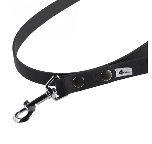 Smycz BioThane 4wild wodoodporna 150 cm czarna