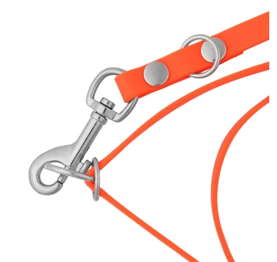 Smycz przepinana 4wild  BioThane 13 mm/260 cm pomarańczowa