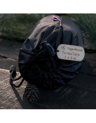 Tarpa Termo TigerWood 3 X 3 czarny - Trwała ochrona przed deszczem i słońcem