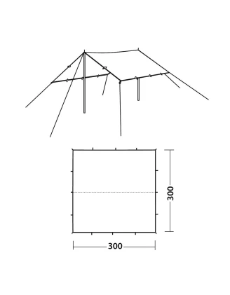 Tarp turystyczny Robens 3 x 3, niebieski