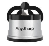 Zestaw ostrzałka AnySharp classic srebrna plus mini nożyczki 
