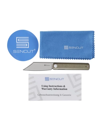 Noże Sencut: Składany nóż Sencut Sachse S21007-1 - czarny micarta