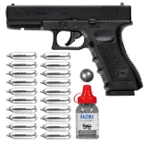 Pistolet wiatrówka Glock 17 blowback 4,5 mm BB CO2 Pistolet wiatrówka Glock 17 blowback 4,5 mm BB CO2