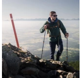 Kijki trekkingowe Alpinus Monte Rosa, granatowo-złote