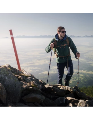 Kijki trekkingowe Alpinus Monte Rosa, granatowo-złote