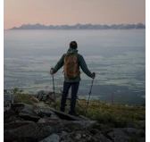 Kijki trekkingowe Alpinus Monte Rosa, granatowo-złote