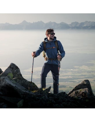Kijki trekkingowe Alpinus Monte Rosa, granatowo-złote