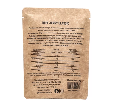 Wołowina suszona Wild Willy klasyczna 50 g