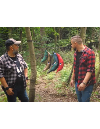 Hamak dwuosobowy - błękitno-szary