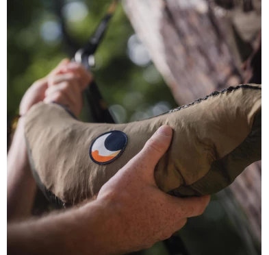 Hamak Ticket To The Moon dwuosobowy zielono-brązowy