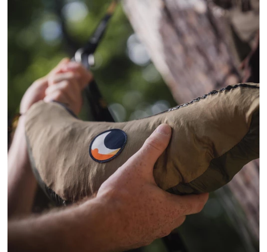 Hamak Ticket To The Moon dwuosobowy zielono-brązowy