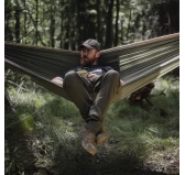 Hamak Ticket To The Moon dwuosobowy zielono-brązowy Hamak Ticket To The Moon dwuosobowy zielono-brązowy