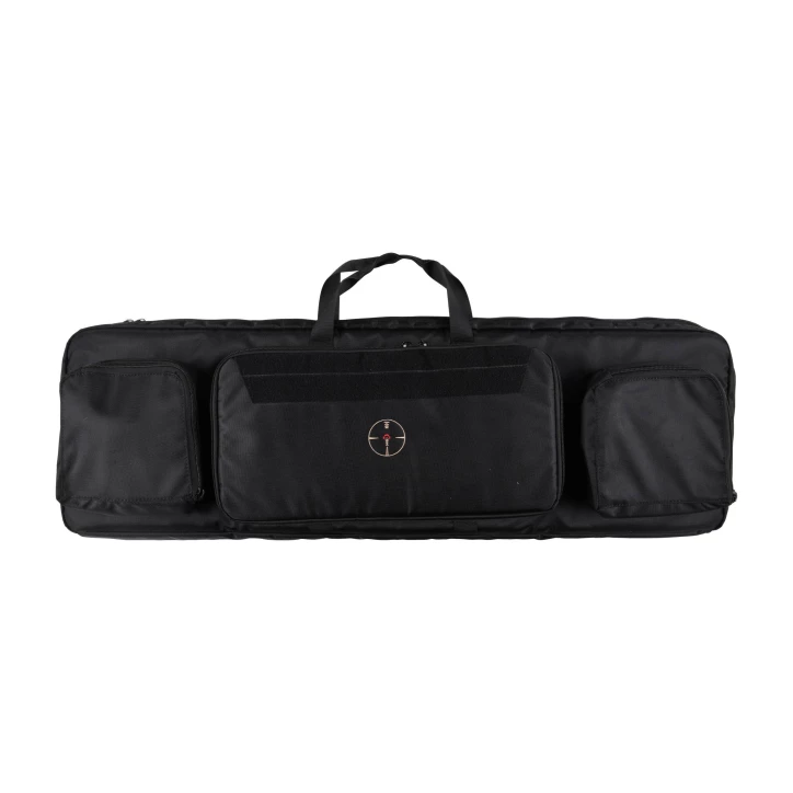 Pokrowiec na broń TACTICAL MAX01 dł. 1,15m h38, kolor czarny, haft celownik VX, na dwie jednostki