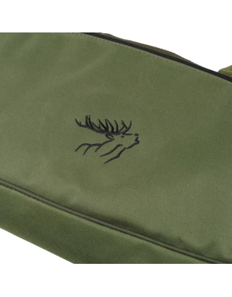 Pokrowiec Forsport na broń LPDK 16 1,25m, kolor oliwkowy haft głowa jelenia 2, biza oliwkowa