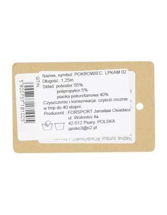 Pokrowiec Forsport na broń LPKAM 02 1,25m, kamuflaż, grzbiet oliv, haft głowa jelenia 2 beżowa, biza oliwkowa