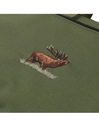 Pokrowiec Forsport na broń LPT9 02 1,45m termo+tłumik, kolor oliwkowy, jeleń ryczy w trawie, biza oliwkowa