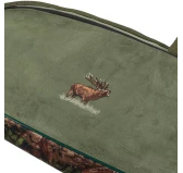 Pokrowiec Forsport na broń LPZKAM 07 1,25m, kam leśny/zamsz oliwkowy, haft jeleń ryczy w trawie