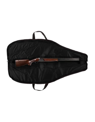 Pokrowiec Forsport na broń LPZKAM K02 1,12m, kamuflaż leśny/zamsz brązowy haft jeleń ryczy w trawie