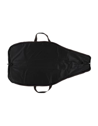 Pokrowiec Forsport na broń LPZKAM K03 1,12m, zamsz brąz / kamuflaż leśny, haft jeleń ryczy w trawie, haft biza pomarańczowa