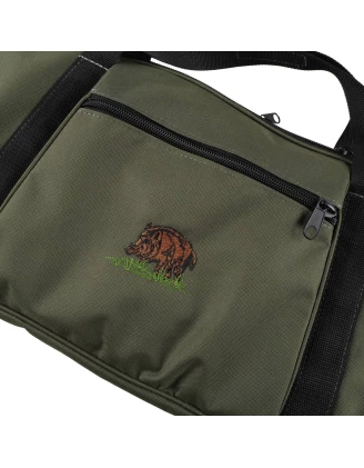 Pokrowiec Forsport na dwie jednostki broni G3 01 1,32m, kolor oliwkowy haft dzik w trawie