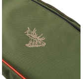 Pokrowiec na broń LPDK 18 1,25m, kolor oliwkowy, głowa byka beżowa, biza pomarańczowa