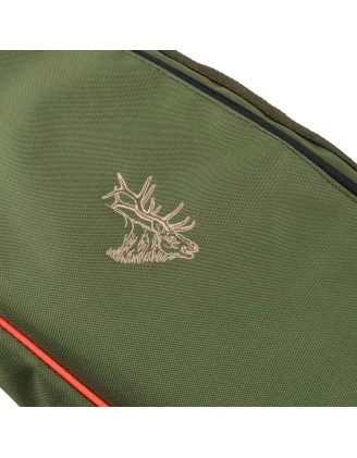 Pokrowiec na broń LPDK 18 1,25m, kolor oliwkowy, głowa byka beżowa, biza pomarańczowa