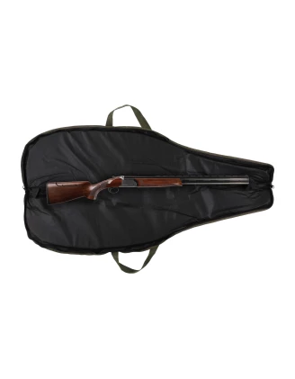 Pokrowiec na broń LPDK 19 1,25m, kolor oliwkowy haft dzik stoi w trawie, biza seledynowa